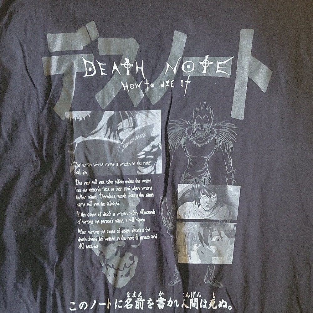 Spencer's Death Note Graphic Tee - Dark Gray